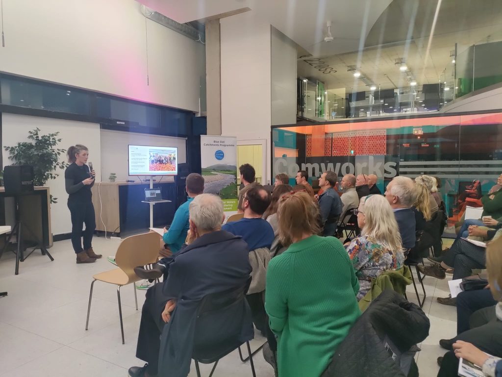 LAWPRO CWO Janet Laffey addressing the Catchment Community Forum information meeting in Galway Bay South East.